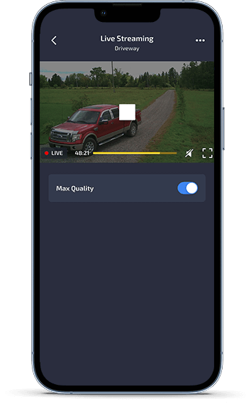Press the "Play" button to start a live streaming session.